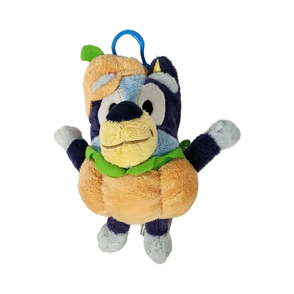 Bluey and Bingo Halloween Pumpkin‎ Plush Clip On Set Keychains 5.5 Inch
